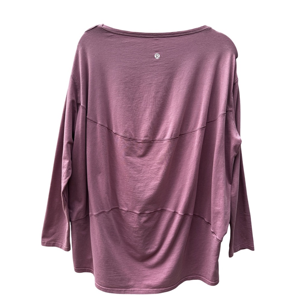 Lululemon Back In Action Long Sleeve Shirt Relaxed Fit Women 8 Athleisure Lounge